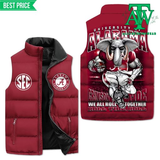 Alabama Crimson Tide Roll Togerther Sleeveless Puffer Down Vest