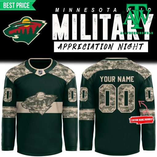 Minnesota Wild 2024 Military Appreciation Night Hockey Jersey