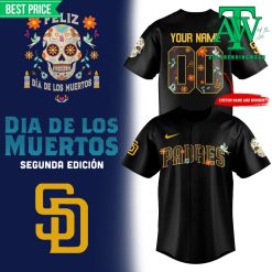 San Diego Padres 2024 MLB Dia De Los Muertos Personalized Baseball Jersey