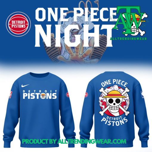 One Piece 2025 Detroit Pistons Limited Edition Sweatshirt