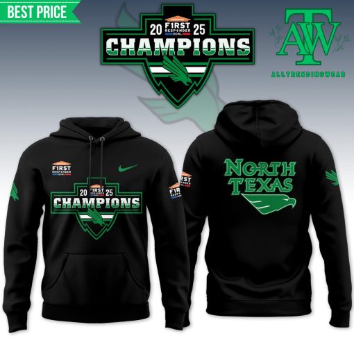 North Texas Duke’s Mayo Bowl 2025 Champions Black Hoodie Set