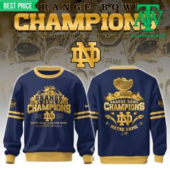 Notre Dame Fighting Irish Orange Bowl Champions Blue Sweatshirt