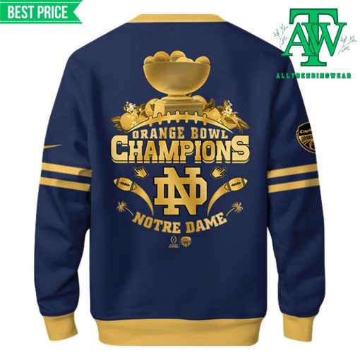 Notre Dame Fighting Irish Orange Bowl Champions Blue Sweatshirt