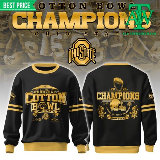 Ohio State Buckeyes Cotton Bowl Champions Black Sweatshirt