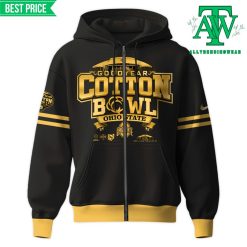 Ohio State Buckeyes Cotton Bowl Champions Black Zip Hoodie