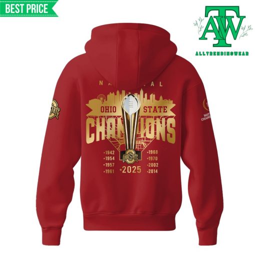 Ohio State NCAA National Champions Hoodie Set 2025