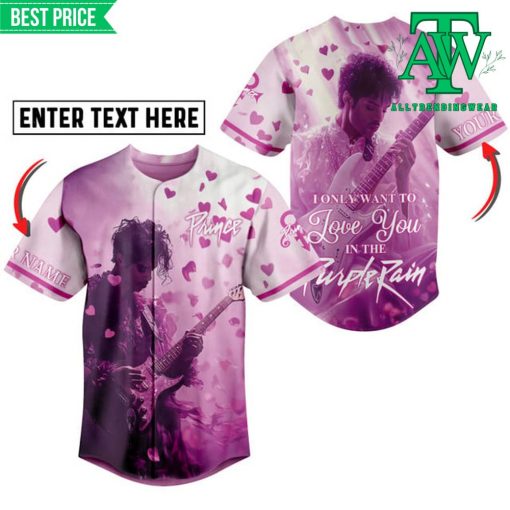 Prince Rogers Nelson 3D Valentine Baseball Jersey