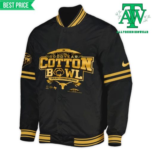 Texas Longhorns Cotton Bowl Champions Black Baseball Jacket