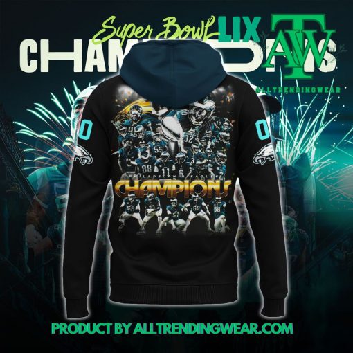 Philadelphia Eagles Super Bowl LIX Champions Hoodie 2025